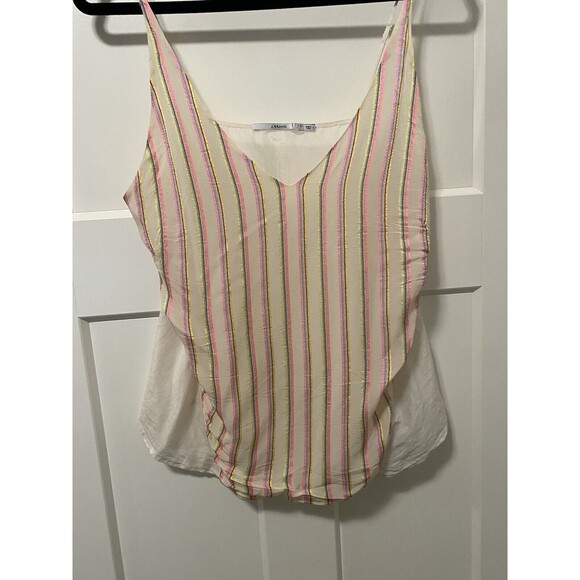 J Brand Neon‎ Stripe Tank Top Size Large - Picture 1 of 5